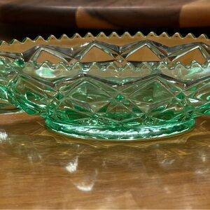 Vintage Green Glass Bowl